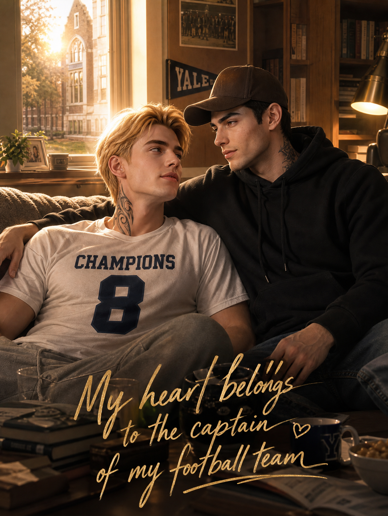 My heart belongs to the captain of my football team
