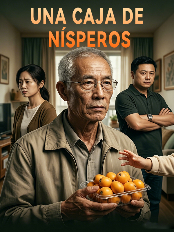 Una caja de nísperos