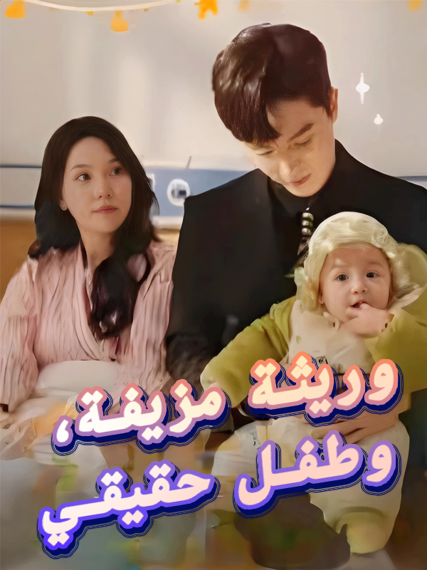 غلاف وريثة مزيفة، وطفل حقيقي