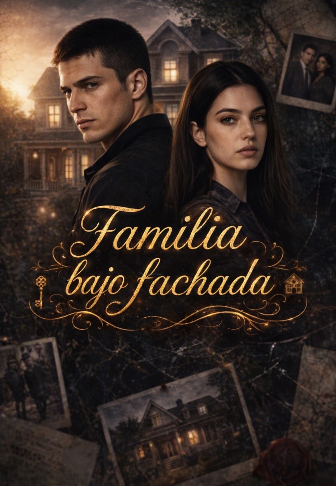 Familia bajo fachada