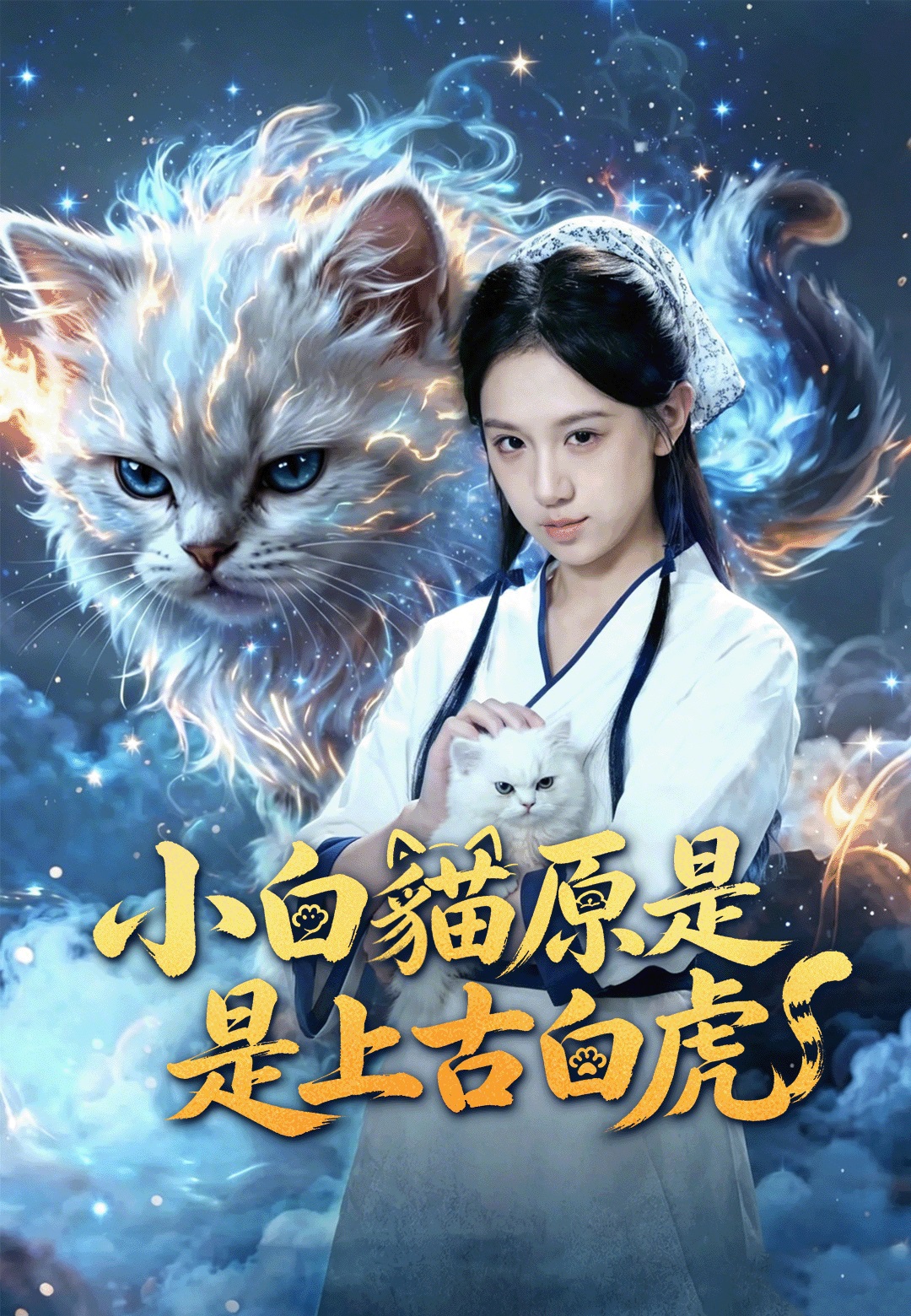 《小白貓原是上古白虎》封面