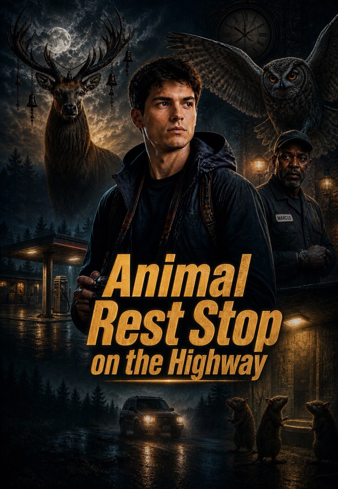 Animal Rest Stop on the Highway
